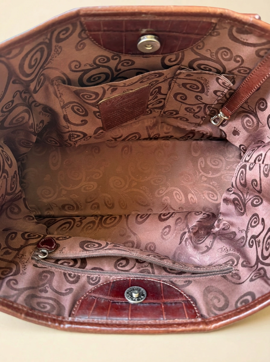 Brighton Leather Satchel — angle